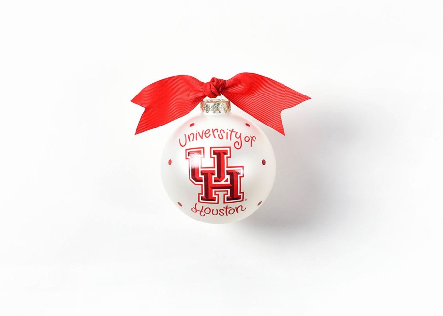 Collegiate Ornaments | Coton Colors by Laura Johnson Houston Logo Glass Ornament 2