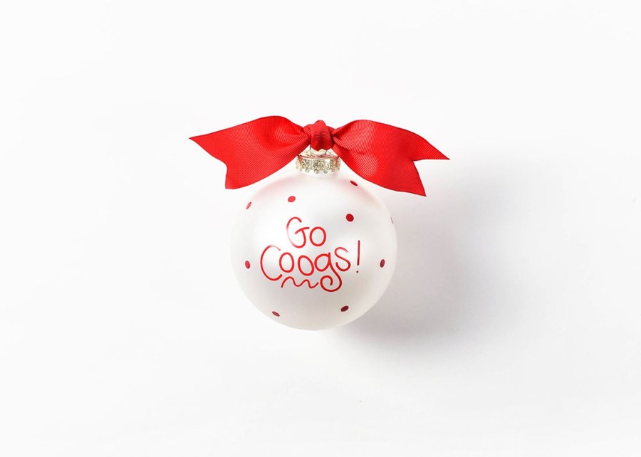 Collegiate Ornaments | Coton Colors by Laura Johnson Houston Logo Glass Ornament 2