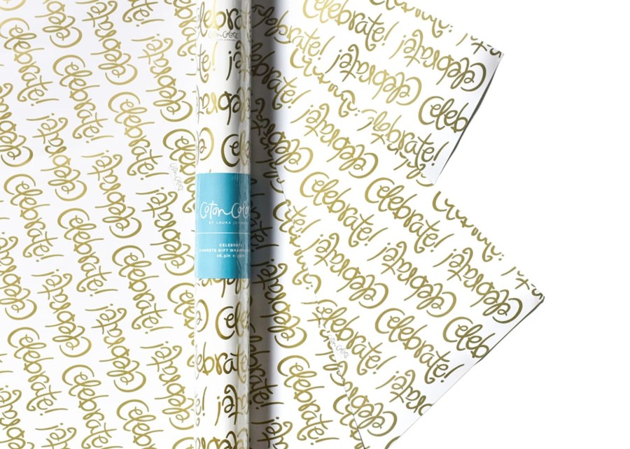 Books | Coton Colors by Laura Johnson Celebrate Gift Wrapping Paper, 3 Sheets