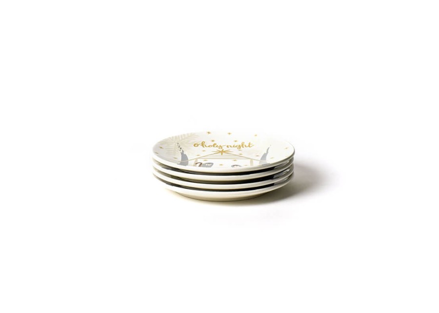 Salad Plates | Coton Colors by Laura Johnson O Holy Night Salad Plate Fair Skin, Set Of 4