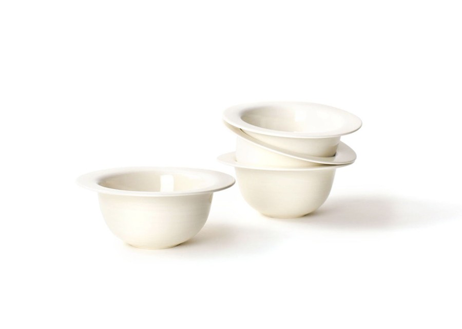 Shop All Dinnerware | Coton Colors by Laura Johnson Signature White Rimmed Small Bowl, Set Of 4