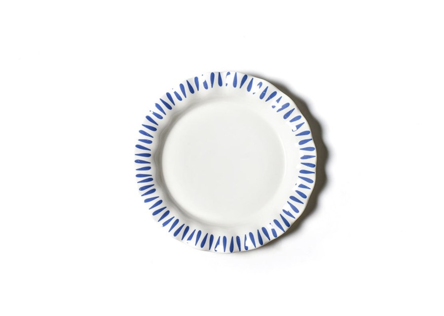 Shop All Dinnerware | Coton Colors by Laura Johnson Iris Blue Drop Ruffle Dinner Plate, Set Of 4