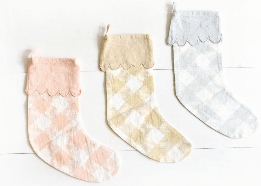 Babies & Children | Coton Colors by Laura Johnson Ecru Buffalo Stocking With Trim