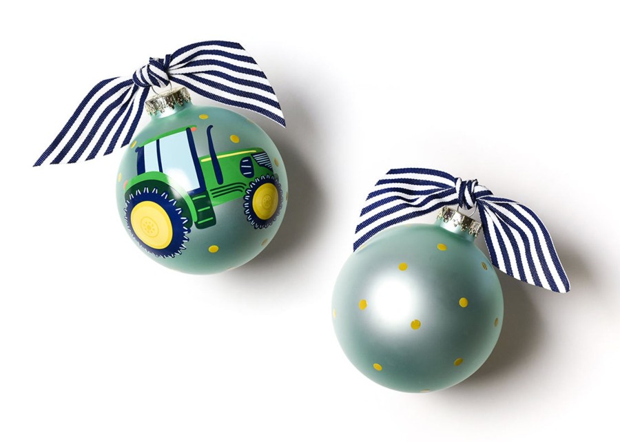 Babies & Children Ornaments | Coton Colors by Laura Johnson On The Farm Tractor Glass Ornament