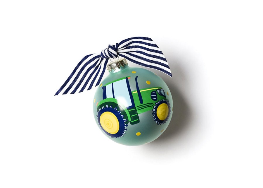 Babies & Children Ornaments | Coton Colors by Laura Johnson On The Farm Tractor Glass Ornament