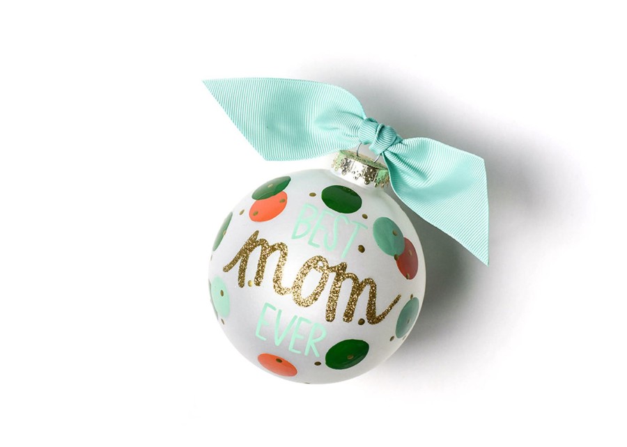 Family & Friends Ornaments | Coton Colors by Laura Johnson Best Mom Ever Glass Ornament