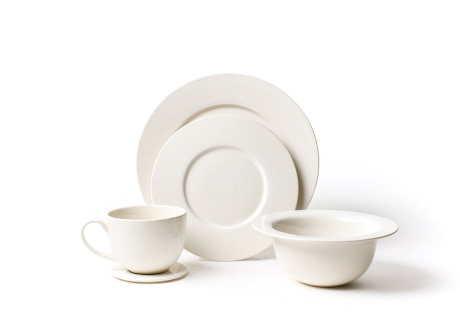 Shop All Dinnerware | Coton Colors by Laura Johnson Signature White Rimmed 4 Piece Place Setting