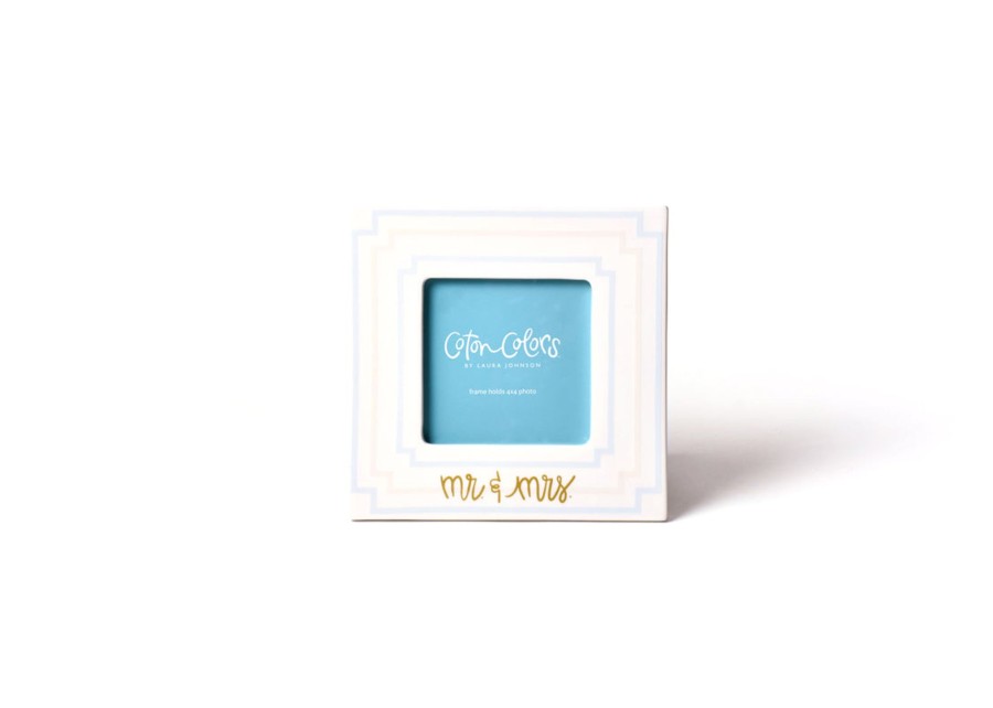 Wedding | Coton Colors by Laura Johnson Ecru Notch Mr. And Mrs. Square Frame