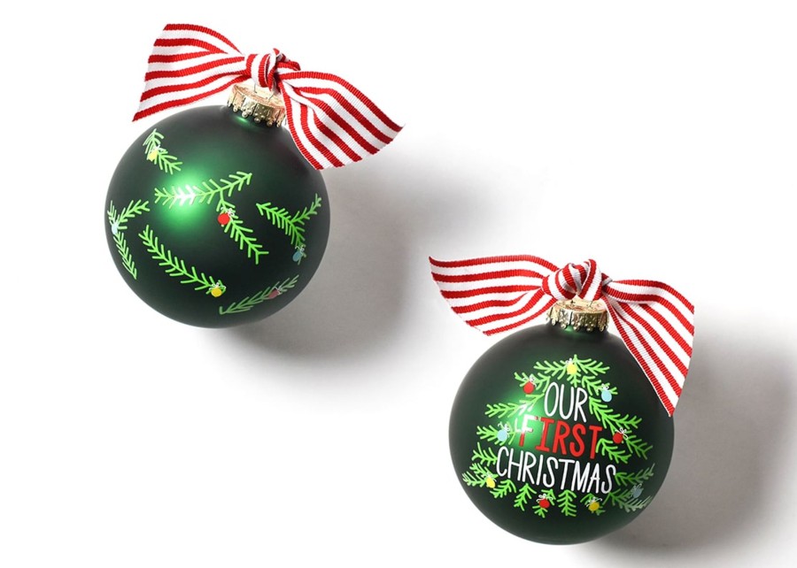 Shop All Celebrations | Coton Colors by Laura Johnson Our First Christmas Tree Glass Ornament