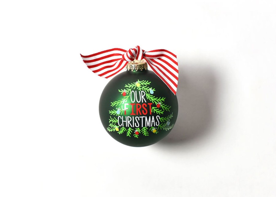 Shop All Celebrations | Coton Colors by Laura Johnson Our First Christmas Tree Glass Ornament