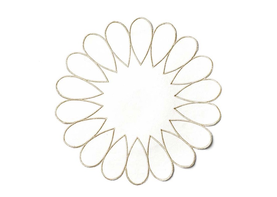 Shop All Serveware & Entertaining | Coton Colors by Laura Johnson Deco Gold Scallop Round Placemat, Set Of 4