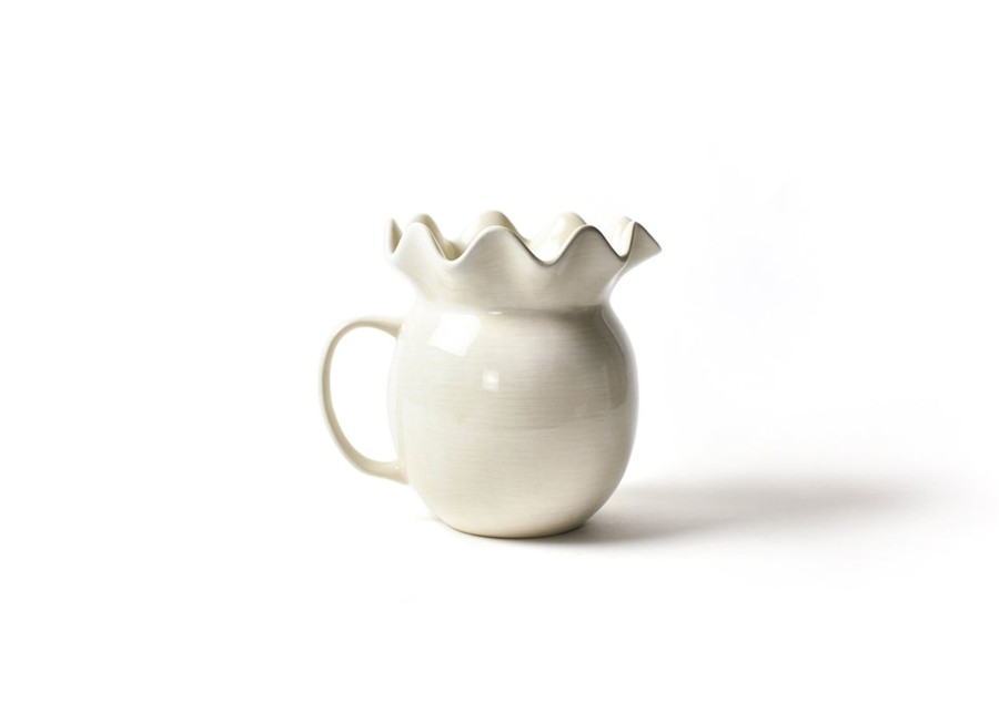 Shop All Serveware & Entertaining | Coton Colors by Laura Johnson Signature White Ruffle Pitcher