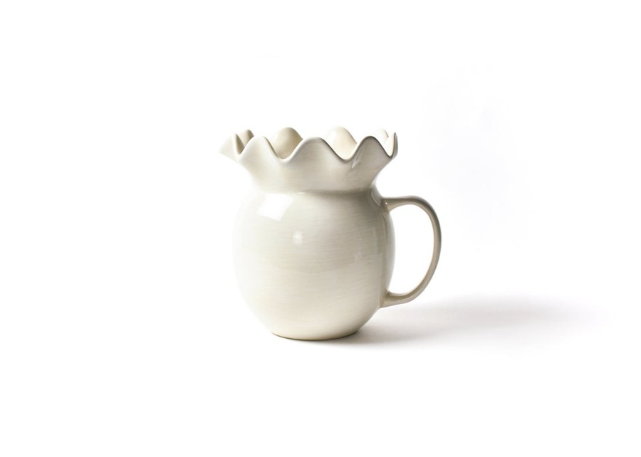 Shop All Serveware & Entertaining | Coton Colors by Laura Johnson Signature White Ruffle Pitcher