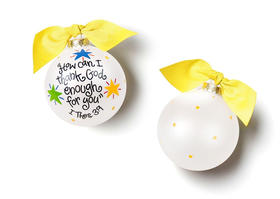 Religious Ornaments | Coton Colors by Laura Johnson How Can I Thank God Enough For You Glass Ornament