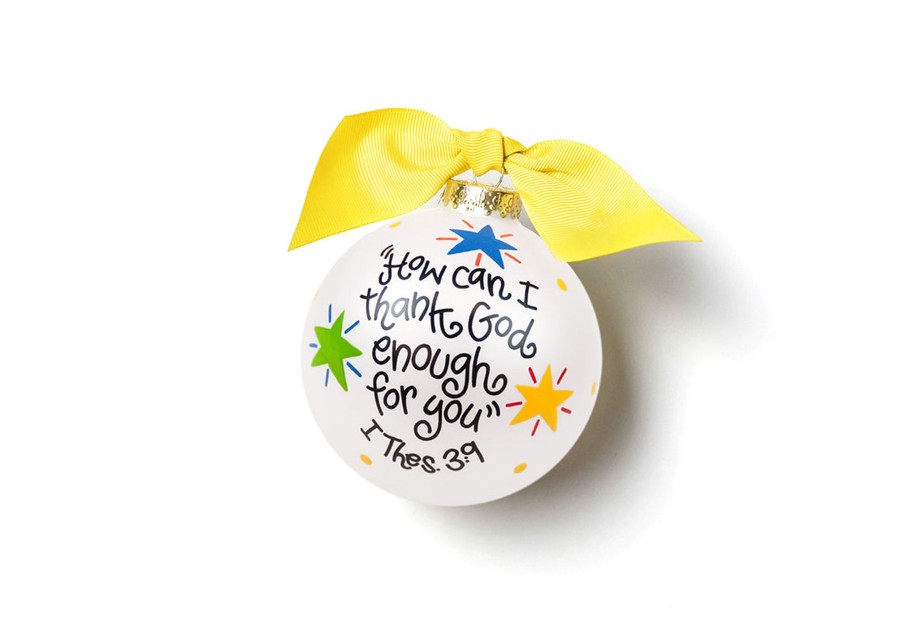 Religious Ornaments | Coton Colors by Laura Johnson How Can I Thank God Enough For You Glass Ornament