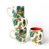 Mugs | Coton Colors by Laura Johnson Balsam And Berry Holly Ruffle Mug, Set Of 4