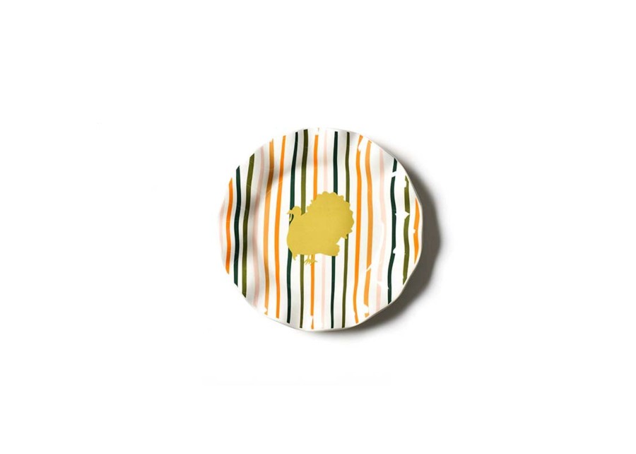 Shop All Dinnerware | Coton Colors by Laura Johnson Turkey Stripes Ruffle Plate, Set Of 4