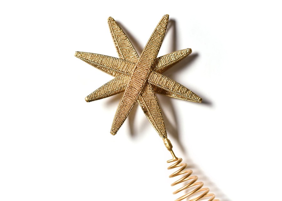 Seasonal Decor | Coton Colors by Laura Johnson Gold Beaded Star Small Tree Topper