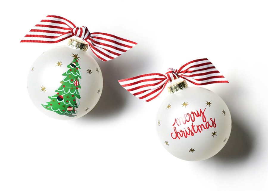 Holiday Ornaments | Coton Colors by Laura Johnson Trimmed Tree Glass Ornament