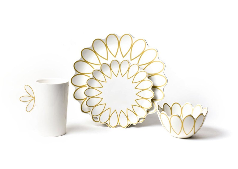 Shop All Dinnerware | Coton Colors by Laura Johnson Deco Gold Scallop 4 Piece Place Setting