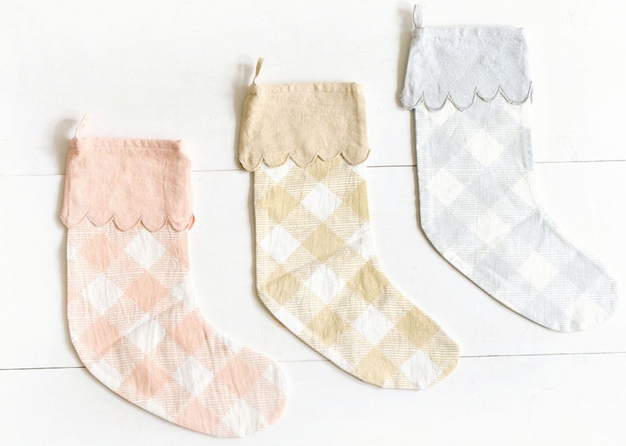 Babies & Children | Coton Colors by Laura Johnson Blue Buffalo Stocking With Trim