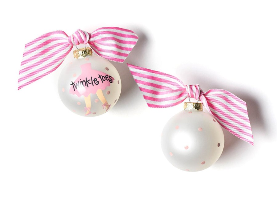 Commemorative Ornaments | Coton Colors by Laura Johnson Twinkle Toes Ballet Glass Ornament