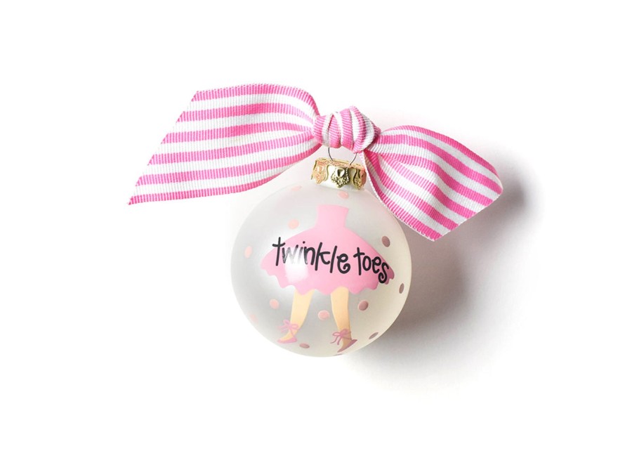 Commemorative Ornaments | Coton Colors by Laura Johnson Twinkle Toes Ballet Glass Ornament