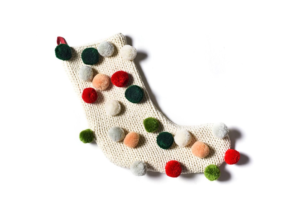 Seasonal Decor | Coton Colors by Laura Johnson Knit Stocking With Pom Poms