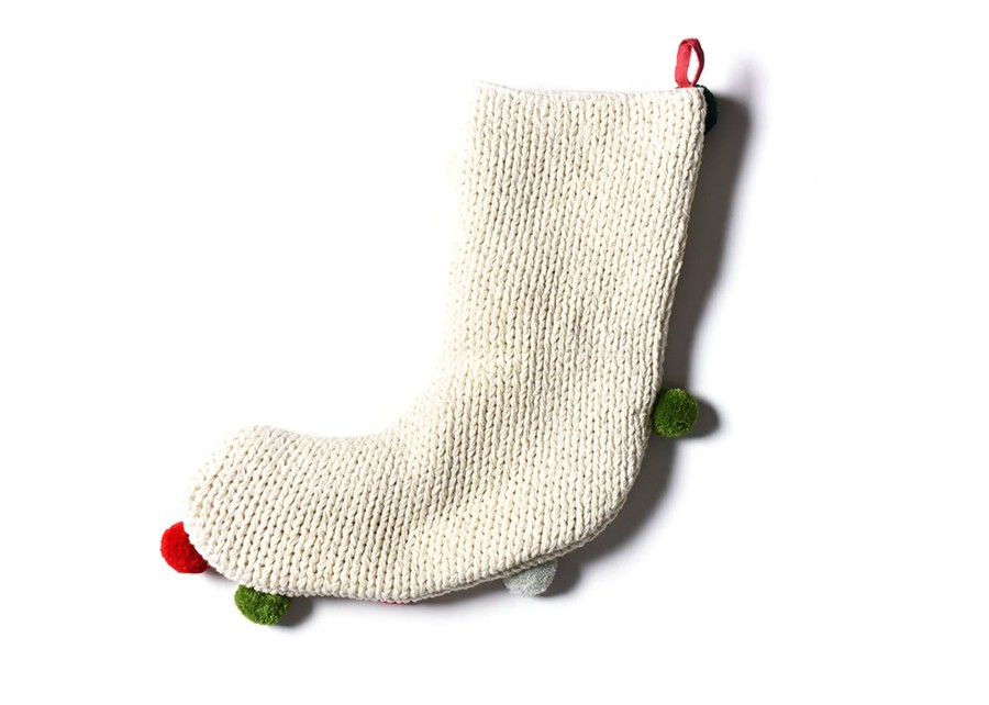 Seasonal Decor | Coton Colors by Laura Johnson Knit Stocking With Pom Poms