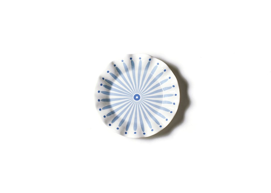 Sets | Coton Colors by Laura Johnson Iris Blue Burst Ruffle Salad Plate, Set Of 4