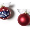 Commemorative Ornaments | Coton Colors by Laura Johnson God Bless America Glass Ornament