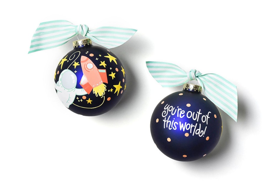 Babies & Children Ornaments | Coton Colors by Laura Johnson Out In Space Glass Ornament