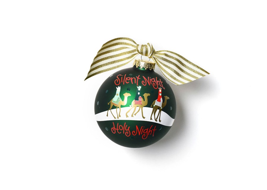 Religious Ornaments | Coton Colors by Laura Johnson Silent Night Glass Ornament