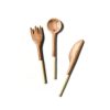 Shop All Serveware & Entertaining | Coton Colors by Laura Johnson Fundamentals Ecru Wood Appetizer Utensils, Set Of 3