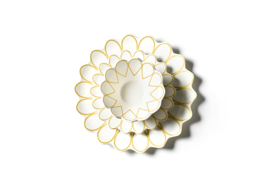 Sets | Coton Colors by Laura Johnson Deco Gold Scallop Dinnerware 12 Piece Set