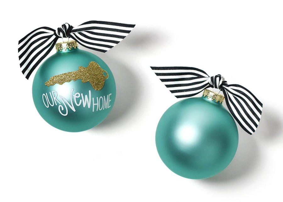 Commemorative Ornaments | Coton Colors by Laura Johnson Key To Our New Home Glass Ornament