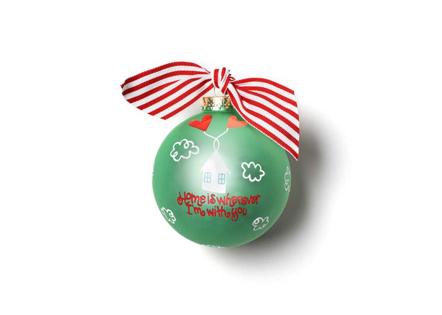 Commemorative Ornaments | Coton Colors by Laura Johnson Home Is Wherever I'M With You Glass Ornament