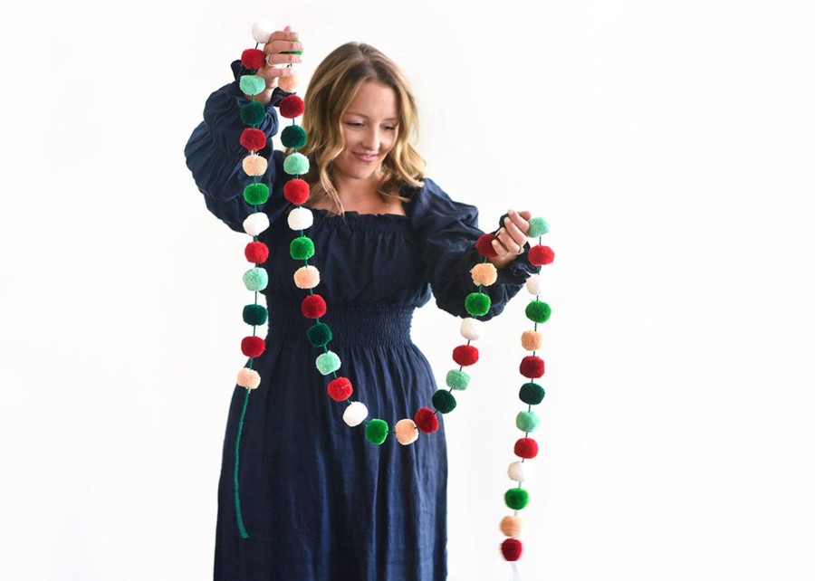 Seasonal Decor | Coton Colors by Laura Johnson Christmas In The Village Pom Pom Garland