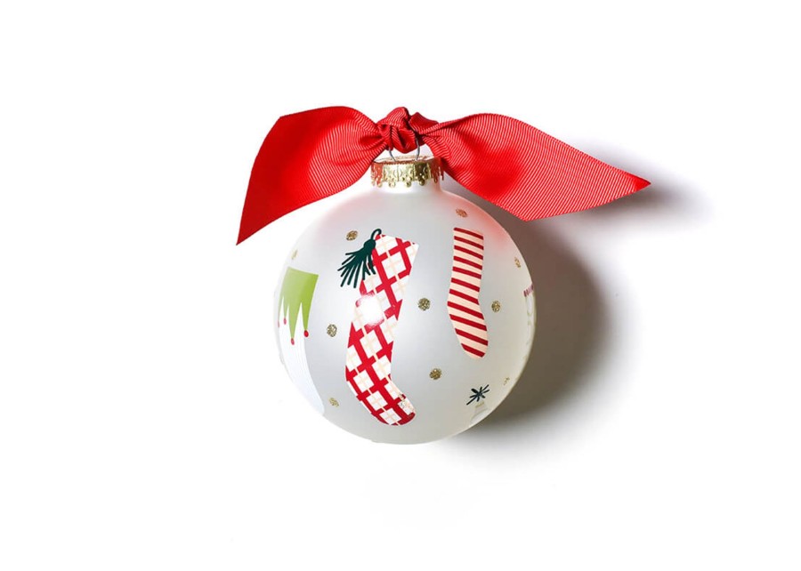 Holiday Ornaments | Coton Colors by Laura Johnson Stockings Glass Ornament