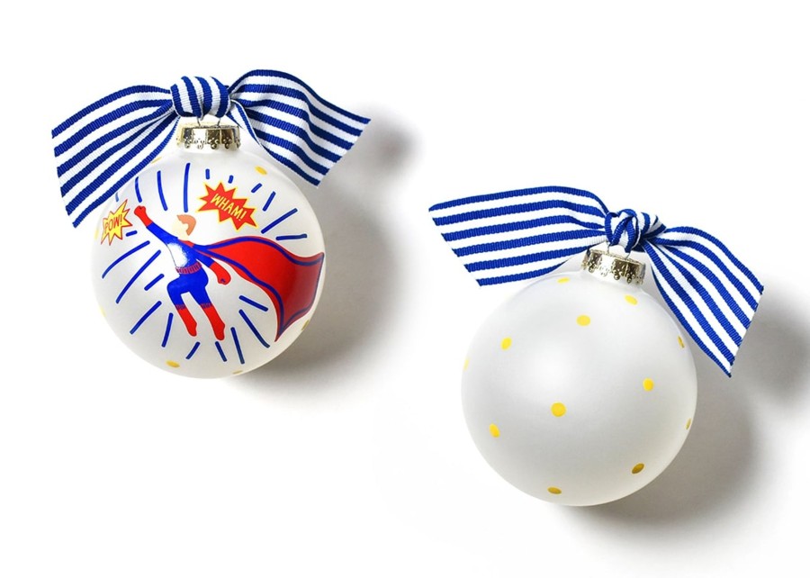 Babies & Children Ornaments | Coton Colors by Laura Johnson Superhero Boy Glass Ornament