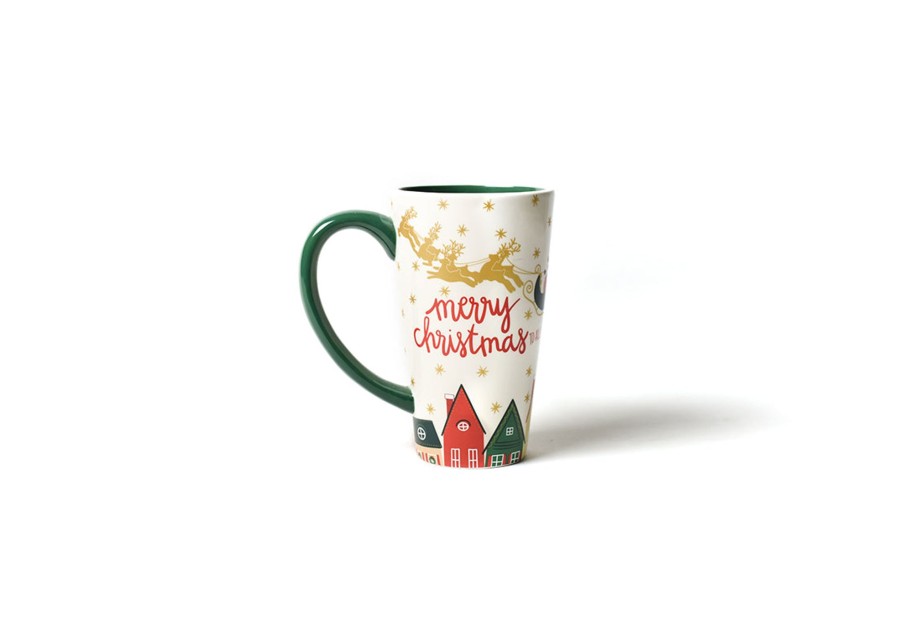 Mugs | Coton Colors by Laura Johnson Christmas In The Village Mug, Set Of 4