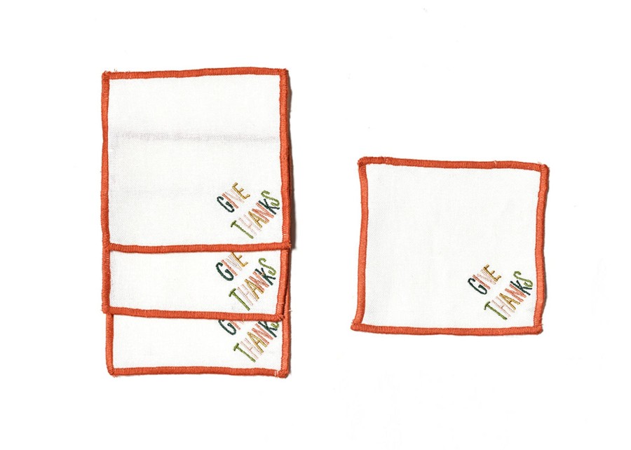 Cocktail Napkins | Coton Colors by Laura Johnson Give Thanks Cocktail Napkins, Set Of 4