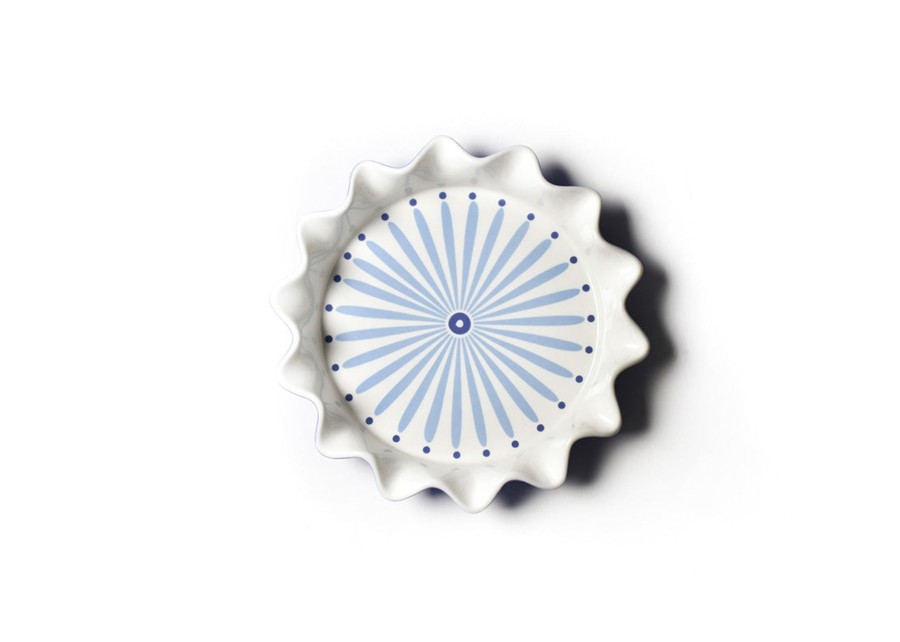 Cookware & Bakeware | Coton Colors by Laura Johnson Iris Blue Burst 8 Ruffle Pie Dish