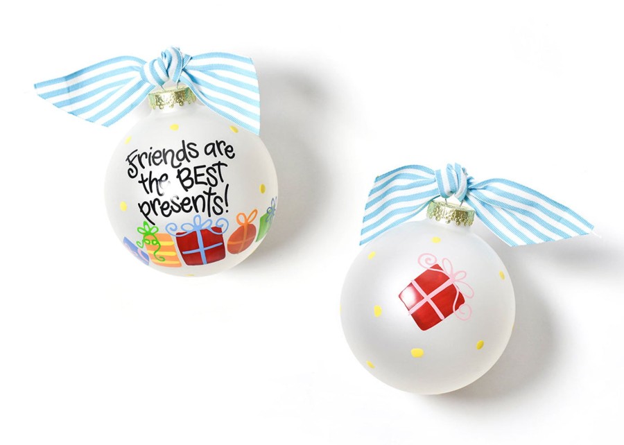 Family & Friends Ornaments | Coton Colors by Laura Johnson Friends Are The Best Presents Glass Ornament