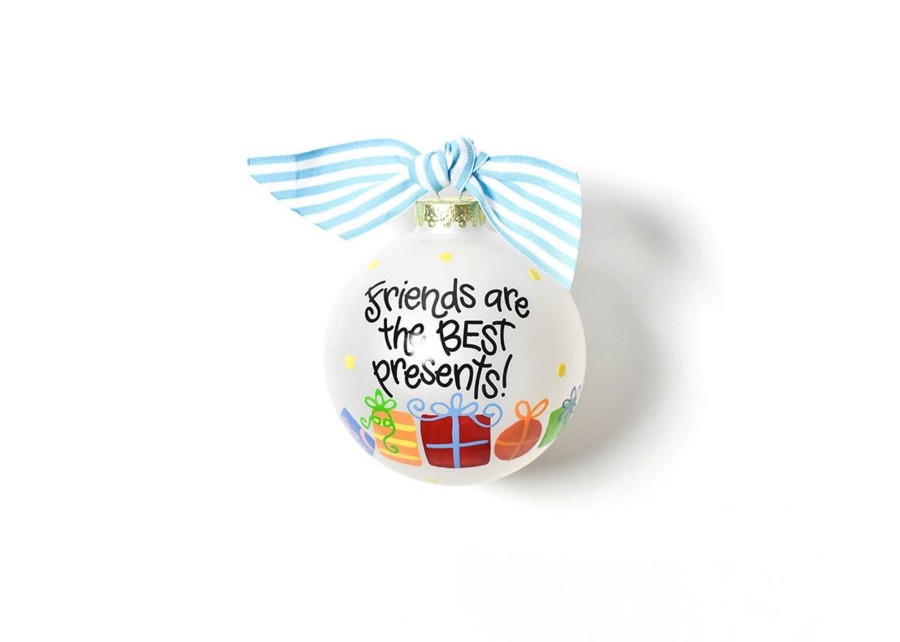 Family & Friends Ornaments | Coton Colors by Laura Johnson Friends Are The Best Presents Glass Ornament