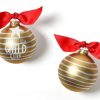 Religious Ornaments | Coton Colors by Laura Johnson For Unto Us A Child Is Born Glass Ornament