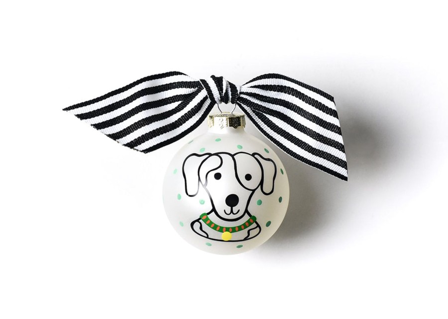 Commemorative Ornaments | Coton Colors by Laura Johnson Pet Portrait Glass Ornament - Spotty