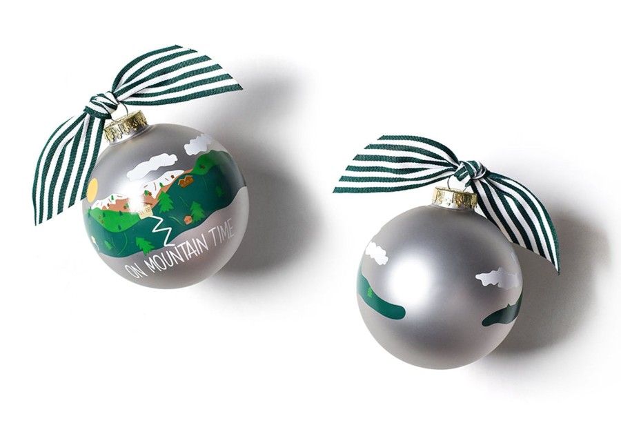 Commemorative Ornaments | Coton Colors by Laura Johnson On Mountain Time Glass Ornament