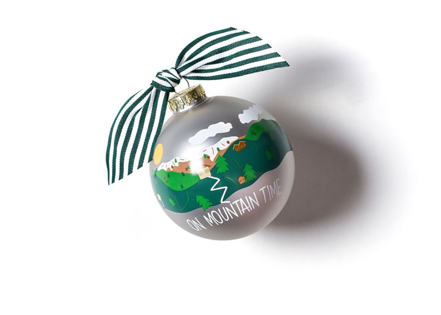 Commemorative Ornaments | Coton Colors by Laura Johnson On Mountain Time Glass Ornament