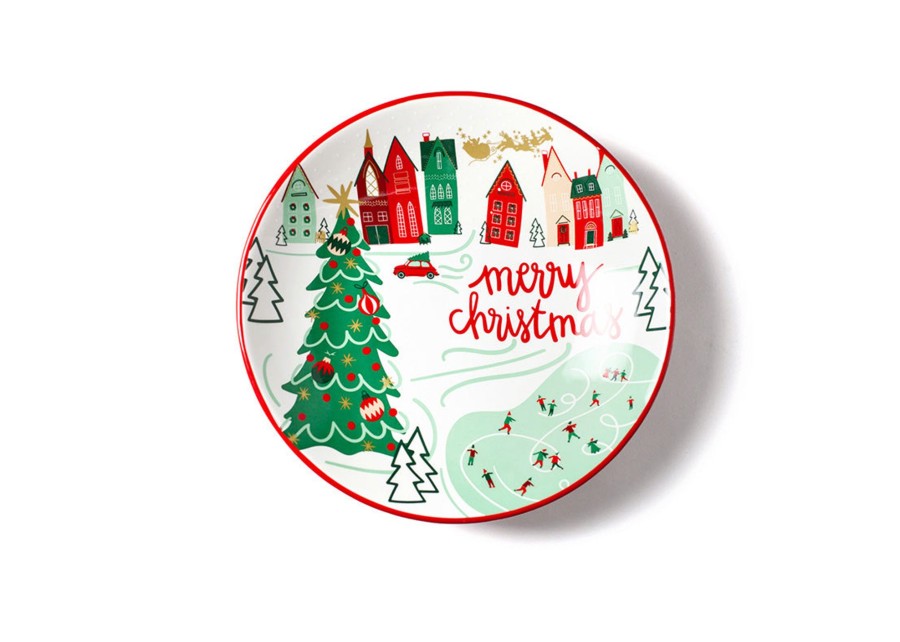 Shop All Serveware & Entertaining | Coton Colors by Laura Johnson Christmas In The Village Town Small Pasta Bowl